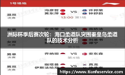 洲际杯季后赛次轮：海口柔道队突围秦皇岛柔道队的技术分析